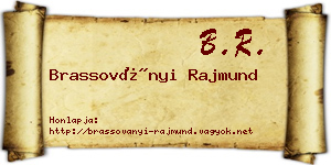 Brassoványi Rajmund névjegykártya